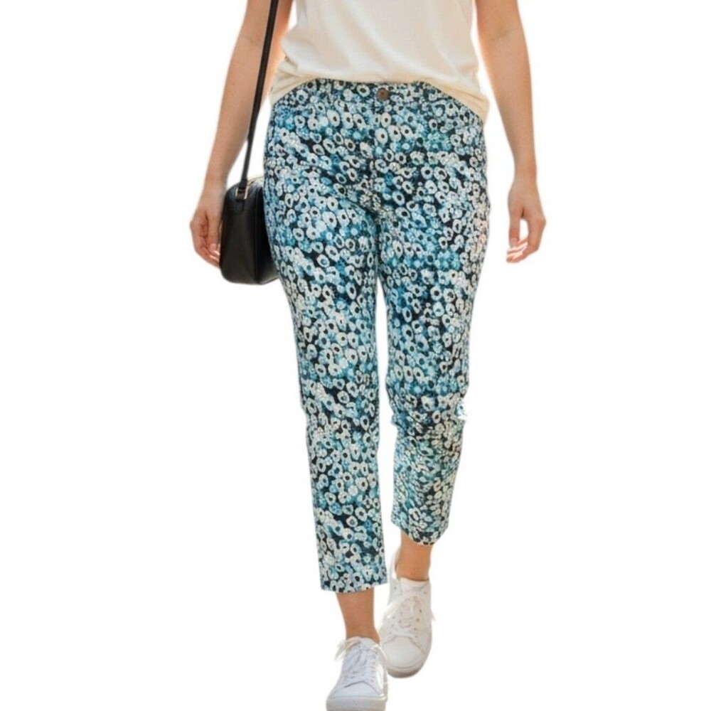 Madison Cropped Stretch Printed Jeans